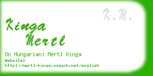 kinga mertl business card